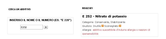 Additivi E252